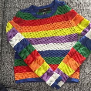 Forever 21 Multicolor Mesh Sweater